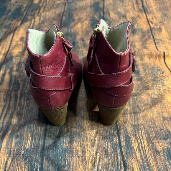 BODEN Stratford Leather Ankle Boots in Red Merlot EU 39 / US 8 - Picture 6 of 14